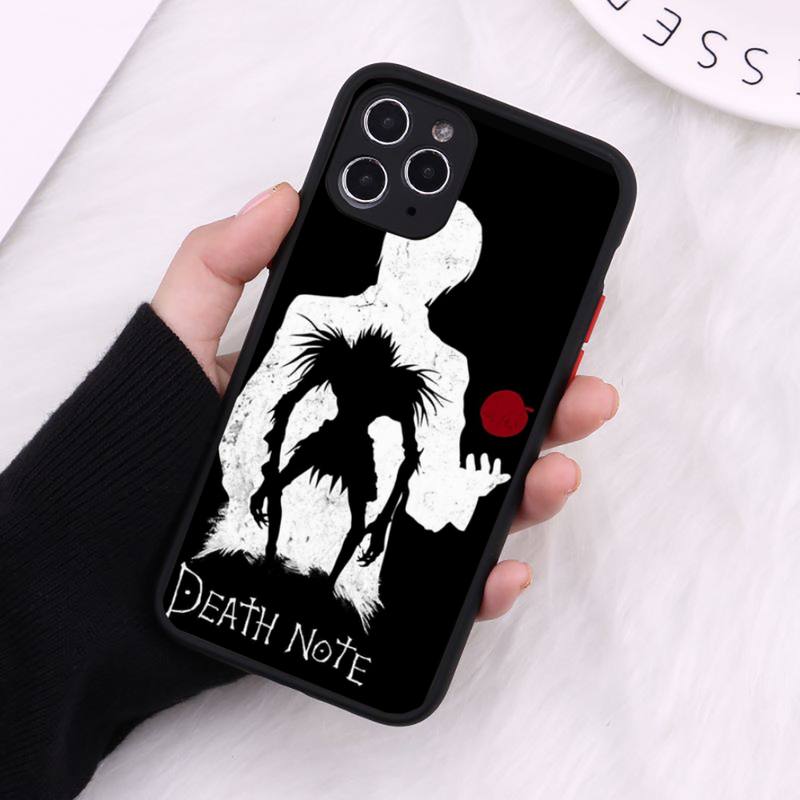 Death Cartoon Cartoon Note Ryuk kira horror apple Matte Transparent iPhone 7 8 11 12 s mini pro X XS XR MAX Plus cover funda