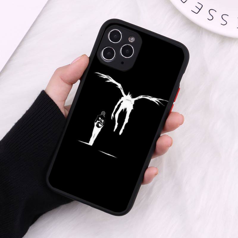 Death Cartoon Cartoon Note Ryuk kira horror apple Matte Transparent iPhone 7 8 11 12 s mini pro X XS XR MAX Plus cover funda