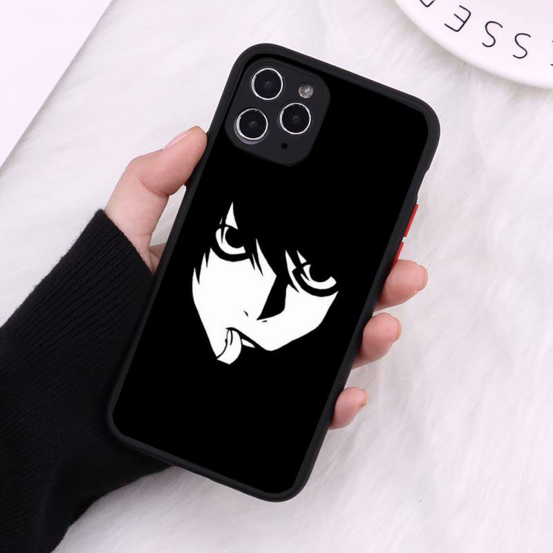 Death Cartoon Cartoon Note Ryuk kira horror apple Matte Transparent iPhone 7 8 11 12 s mini pro X XS XR MAX Plus cover funda
