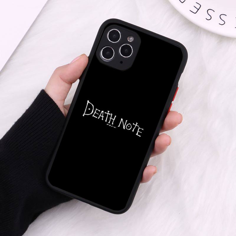 Death Cartoon Cartoon Note Ryuk kira horror apple Matte Transparent iPhone 7 8 11 12 s mini pro X XS XR MAX Plus cover funda