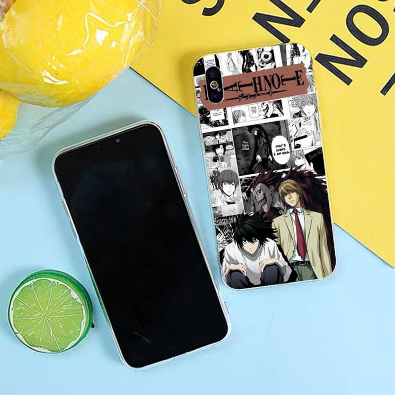 TOPLBPCS DEATH NOTE L Lawliet Phone Case for iPhone 8 7 6 6S Plus X 5S SE 2020 XR 11 12 pro XS MAX