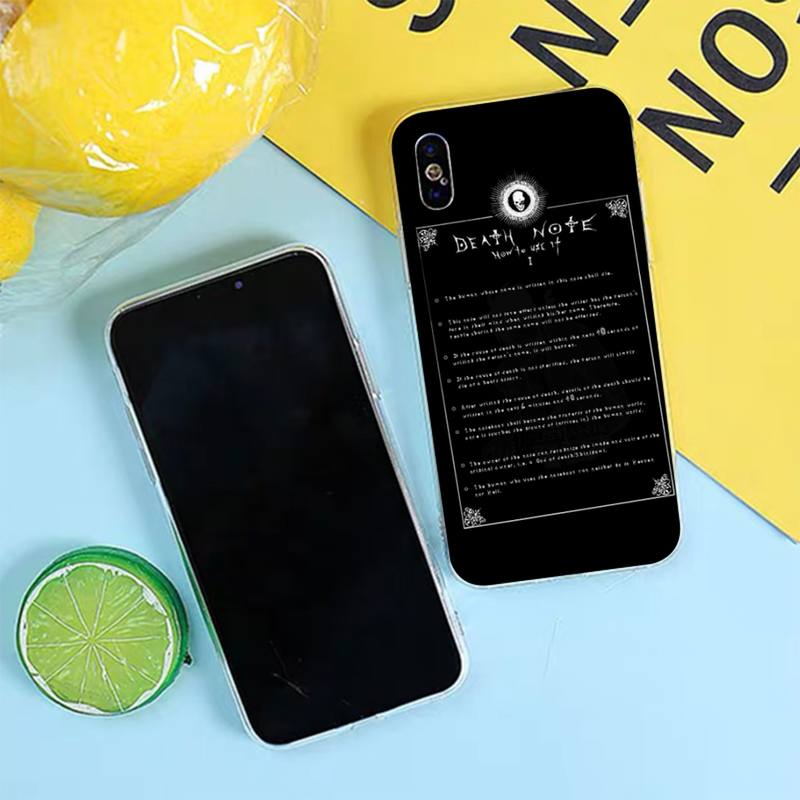 TOPLBPCS DEATH NOTE L Lawliet Phone Case for iPhone 8 7 6 6S Plus X 5S SE 2020 XR 11 12 pro XS MAX
