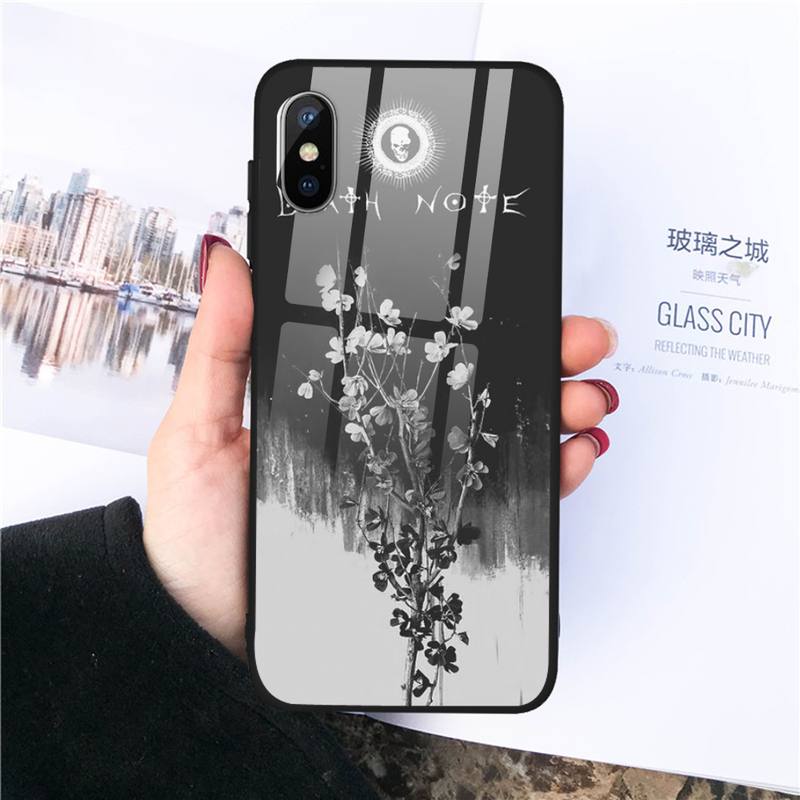 light yagami DEATH NOTE Phone Case Tempered glass For iphone 11 12 PRO MAX X XS XR 5C 6 6S 7 8 plus