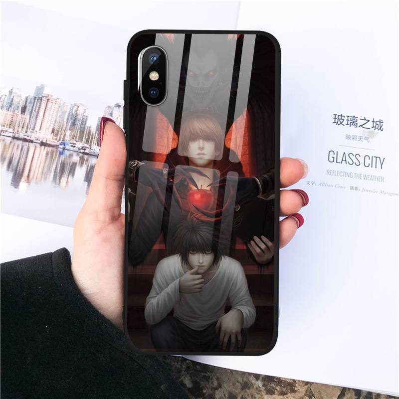 light yagami DEATH NOTE Phone Case Tempered glass For iphone 11 12 PRO MAX X XS XR 5C 6 6S 7 8 plus