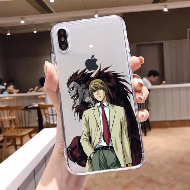 death note Phone Case Transparent Clear for iPhone 12 11 mini pro 8 XS MAX 7 Plus X XR