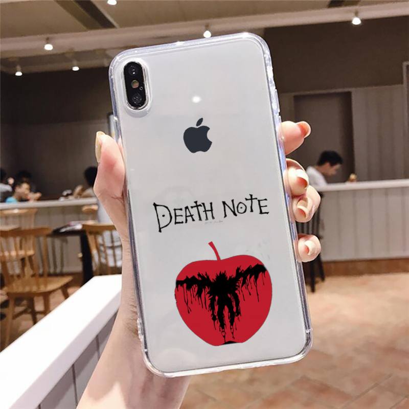death note Phone Case Transparent Clear for iPhone 12 11 mini pro 8 XS MAX 7 Plus X XR