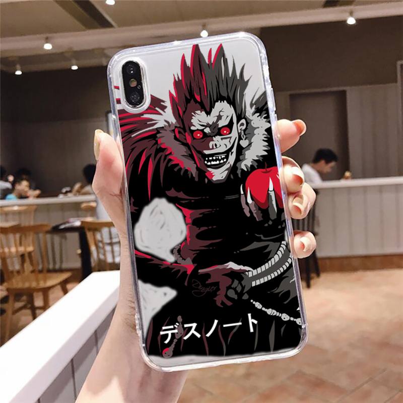 death note Phone Case Transparent Clear for iPhone 12 11 mini pro 8 XS MAX 7 Plus X XR