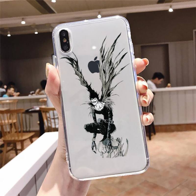 death note Phone Case Transparent Clear for iPhone 12 11 mini pro 8 XS MAX 7 Plus X XR