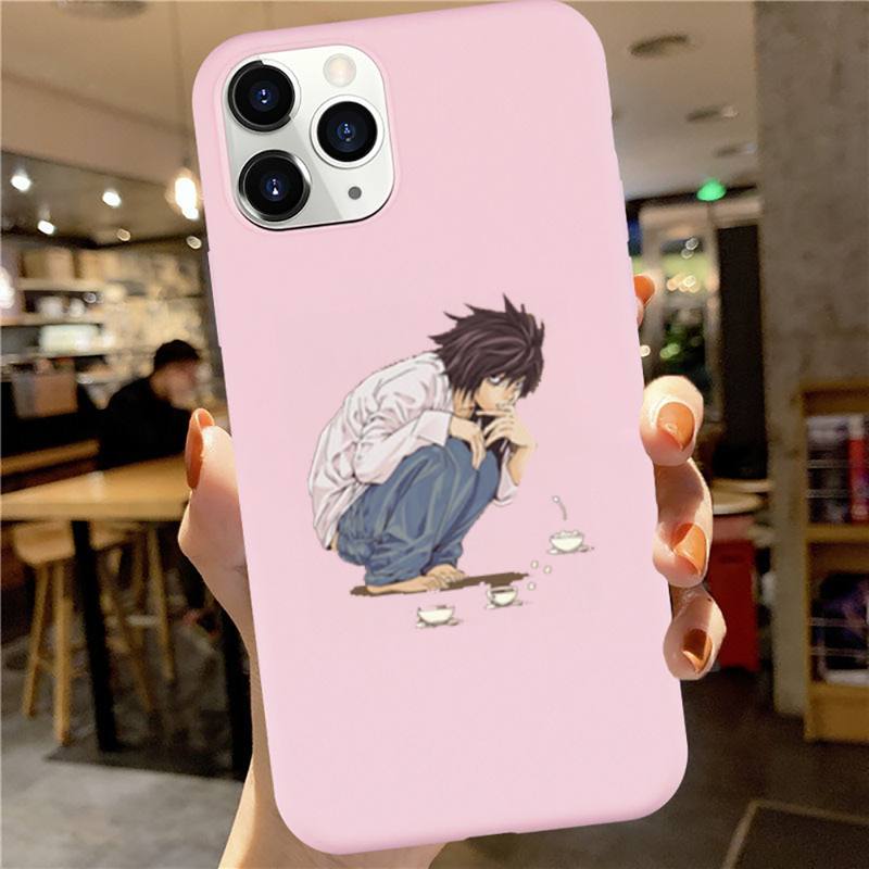 Anime DN Death Note manga Ryuk kira high quality luxury Phone Case Candy Color for iPhone 6 7 8 11 12 s mini pro X XS XR MAX Plus Anime DN Death Note manga Ryuk kira high quality luxury Phone Case Candy Color for iPhone 6 7 8 11 12 s mini pro X XS XR MAX Plus