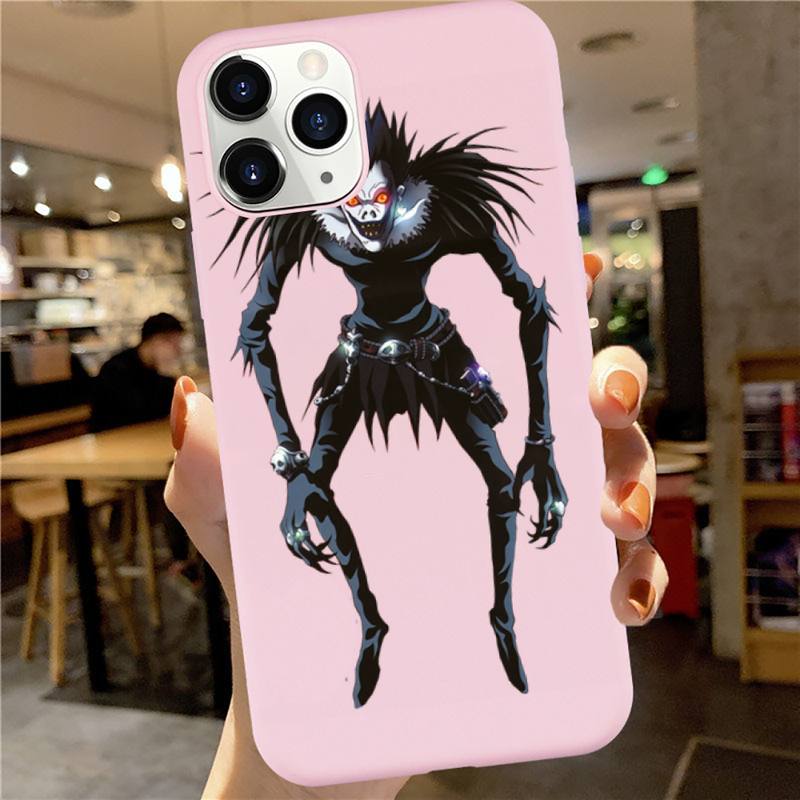 Anime DN Death Note manga Ryuk kira high quality luxury Phone Case Candy Color for iPhone 6 7 8 11 12 s mini pro X XS XR MAX Plus Anime DN Death Note manga Ryuk kira high quality luxury Phone Case Candy Color for iPhone 6 7 8 11 12 s mini pro X XS XR MAX Plus