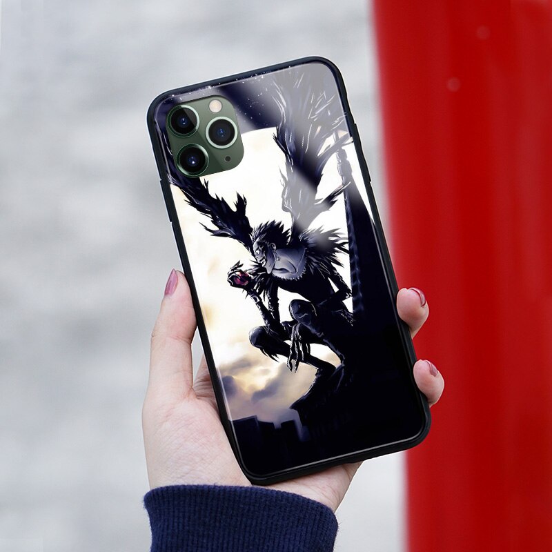 Ryuuku DEATH NOTE anime phone case glass shell for iPhone SE 6s 7 8 x xr xs 11 pro max Samsung S note 8 9 10 20 ultra Plus Ryuuku DEATH NOTE anime phone case glass shell for iPhone SE 6s 7 8 x xr xs 11 pro max Samsung S note 8 9 10 20 ultra Plus