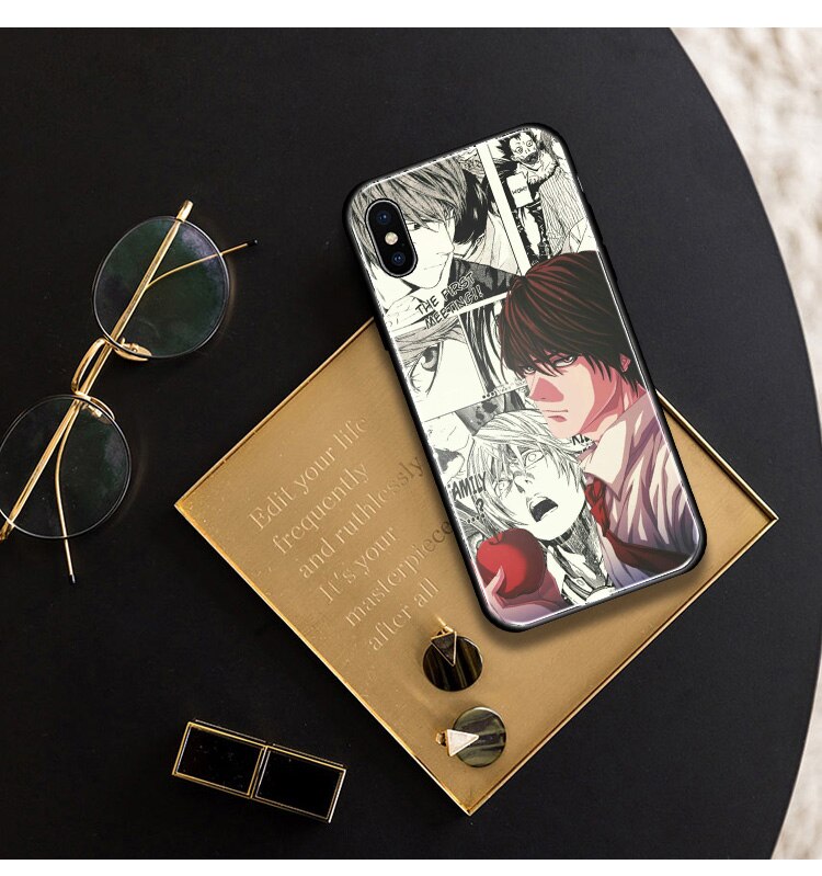 Yagami Light Death Note Glass Shell Phone Case - Death Note Merchandise ...