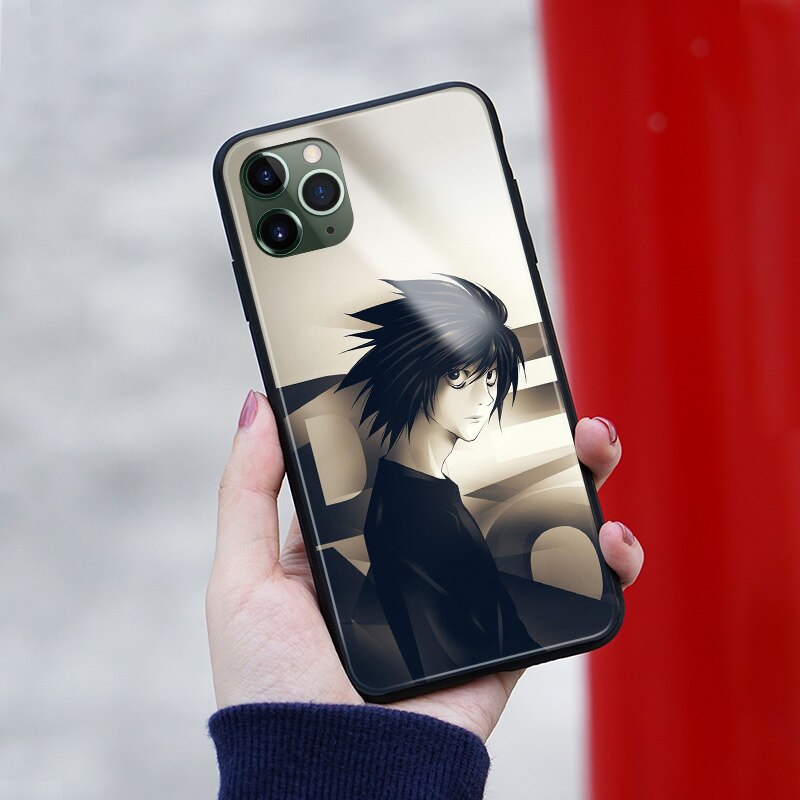 L Lawliet DEATH NOTE anime phone case glass shell for iPhone SE 6s 7 8 x xr xs 11 pro max Samsung S note 8 9 10 20 ultra Plus L Lawliet DEATH NOTE anime phone case glass shell for iPhone SE 6s 7 8 x xr xs 11 pro max Samsung S note 8 9 10 20 ultra Plus