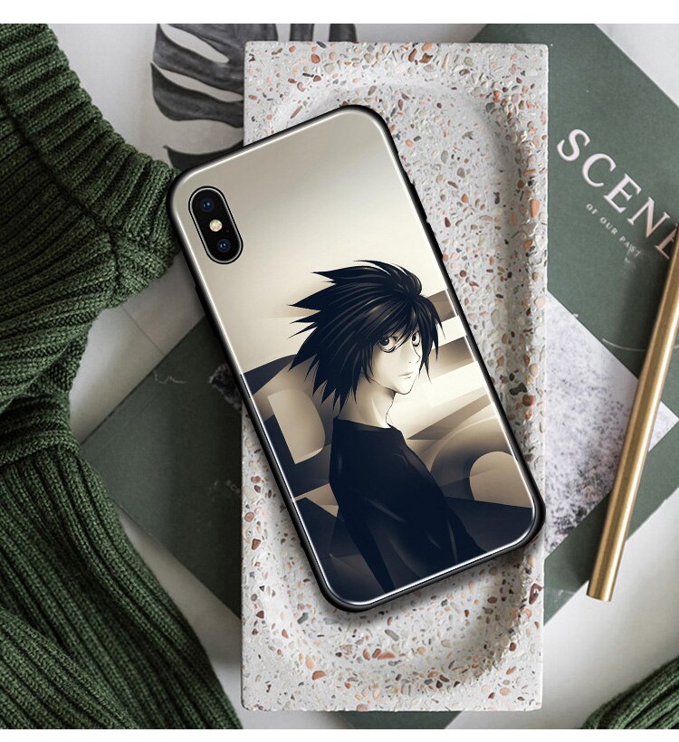 L Lawliet DEATH NOTE anime phone case glass shell for iPhone SE 6s 7 8 x xr xs 11 pro max Samsung S note 8 9 10 20 ultra Plus L Lawliet DEATH NOTE anime phone case glass shell for iPhone SE 6s 7 8 x xr xs 11 pro max Samsung S note 8 9 10 20 ultra Plus