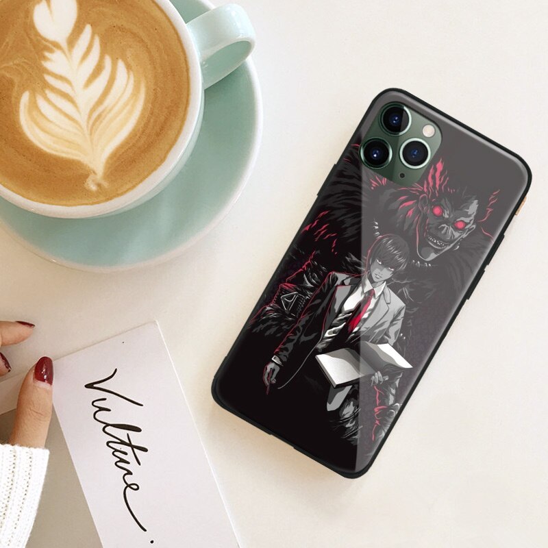 Anime DN Death Note Yagami Light Soft Silicone Glass Phone Case for IPhone SE 6s 7 8 Plus X Xr Xs 11 12 Mini Pro Max Samsung XiaoMi RedMi