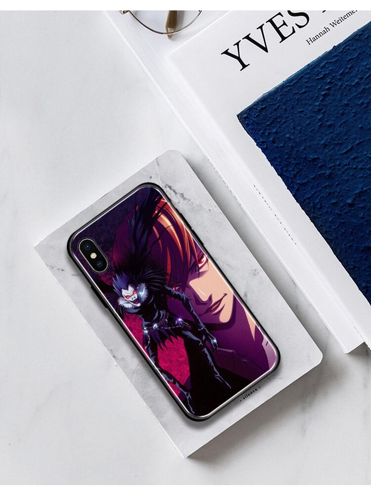 Ryuk Light Yagami kira Anime DN Death Note Soft silicone Glass Phone Case Shell Cover For iPhone 5S SE 6 6S 7 8 Plus X Xr Xs 11 Pro Max