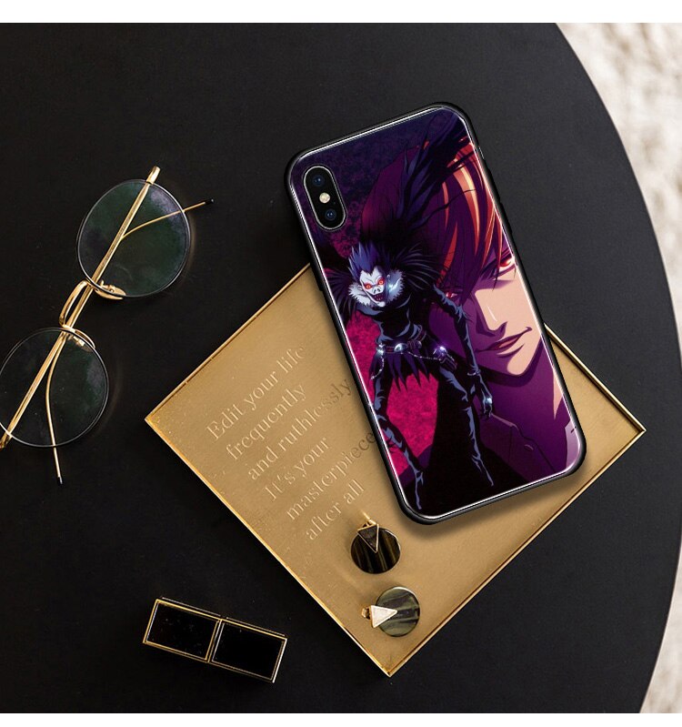 Ryuk Light Yagami kira Anime DN Death Note Soft silicone Glass Phone Case Shell Cover For iPhone 5S SE 6 6S 7 8 Plus X Xr Xs 11 Pro Max