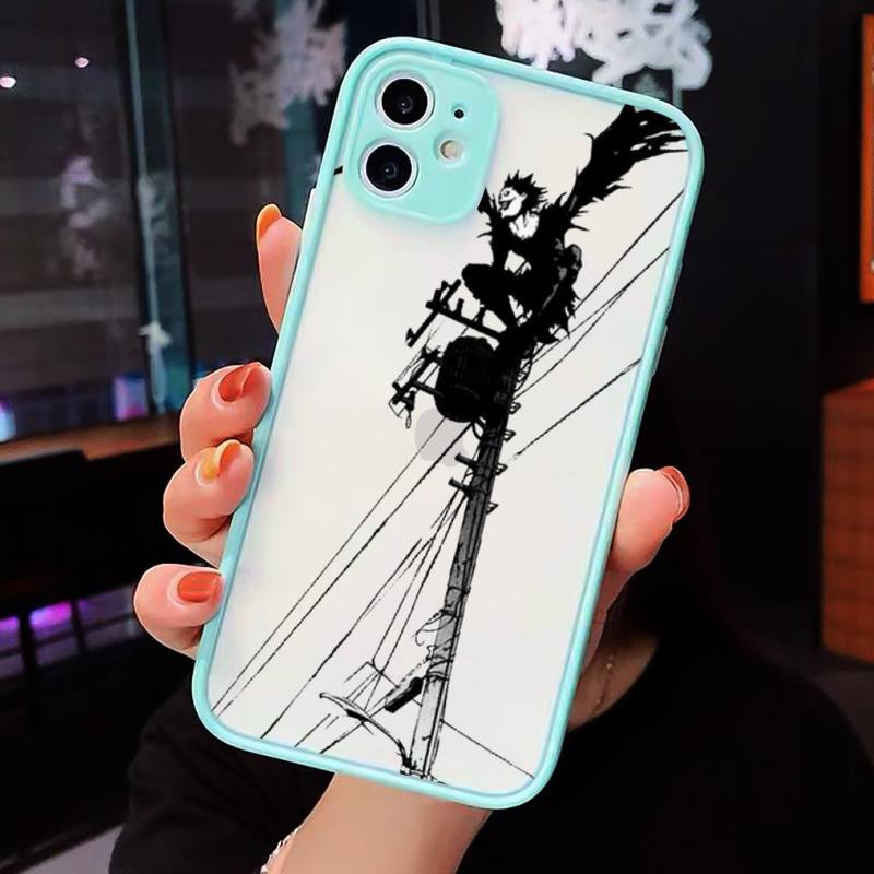 Manga Anime DN Death Note Ryuk Phone Cases Matte Transparent for iPhone 7 8 11 12 s mini pro X XS XR MAX Plus cover funda shell Manga Anime DN Death Note Ryuk Phone Cases Matte Transparent for iPhone 7 8 11 12 s mini pro X XS XR MAX Plus cover funda shell