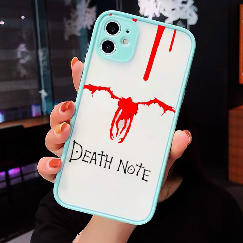 Manga Anime DN Death Note Ryuk Phone Cases Matte Transparent for iPhone 7 8 11 12 s mini pro X XS XR MAX Plus cover funda shell Manga Anime DN Death Note Ryuk Phone Cases Matte Transparent for iPhone 7 8 11 12 s mini pro X XS XR MAX Plus cover funda shell