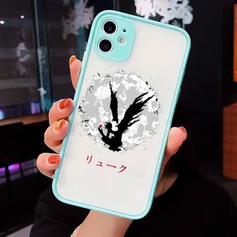 Manga Anime DN Death Note Ryuk Phone Cases Matte Transparent for iPhone 7 8 11 12 s mini pro X XS XR MAX Plus cover funda shell Manga Anime DN Death Note Ryuk Phone Cases Matte Transparent for iPhone 7 8 11 12 s mini pro X XS XR MAX Plus cover funda shell