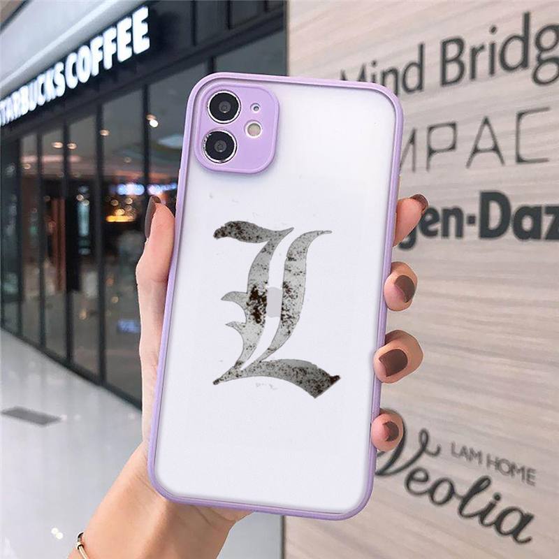 Anime DN Death Note Cartoon anime Phone Cases Matte Transparent for iPhone 7 8 11 12 s mini pro X XS XR MAX Plus cover funda shell