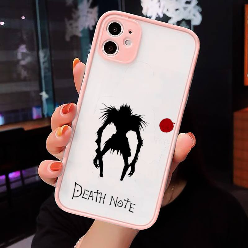 Manga Anime DN Death Note Ryuk Phone Cases Matte Transparent for iPhone 7 8 11 12 s mini pro X XS XR MAX Plus cover funda shell Manga Anime DN Death Note Ryuk Phone Cases Matte Transparent for iPhone 7 8 11 12 s mini pro X XS XR MAX Plus cover funda shell
