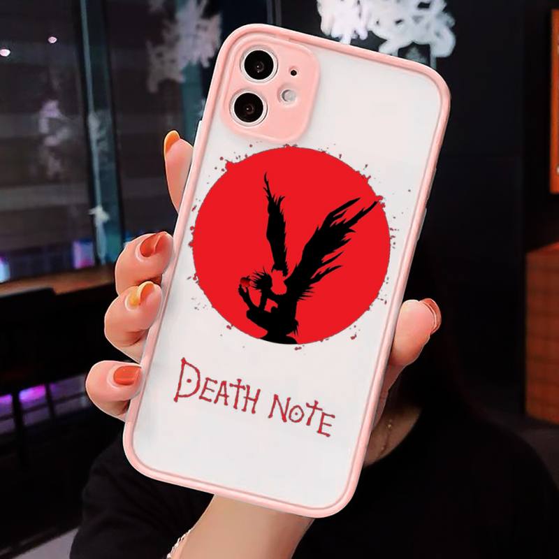 Manga Anime DN Death Note Ryuk Phone Cases Matte Transparent for iPhone 7 8 11 12 s mini pro X XS XR MAX Plus cover funda shell Manga Anime DN Death Note Ryuk Phone Cases Matte Transparent for iPhone 7 8 11 12 s mini pro X XS XR MAX Plus cover funda shell