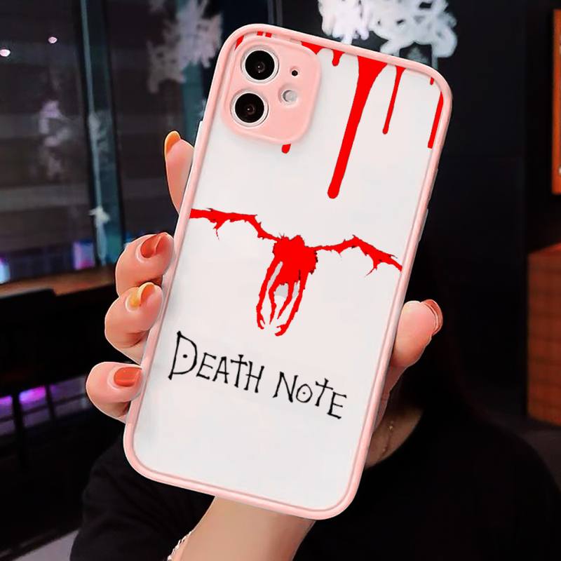 Manga Anime DN Death Note Ryuk Phone Cases Matte Transparent for iPhone 7 8 11 12 s mini pro X XS XR MAX Plus cover funda shell Manga Anime DN Death Note Ryuk Phone Cases Matte Transparent for iPhone 7 8 11 12 s mini pro X XS XR MAX Plus cover funda shell