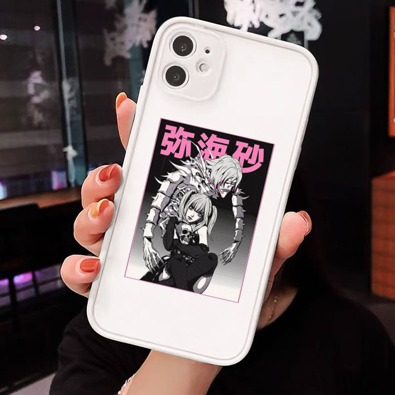 Anime DN Death Note Cartoon anime Phone Cases Matte Transparent for iPhone 7 8 11 12 s mini pro X XS XR MAX Plus cover funda shell
