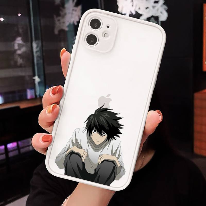 Anime DN Death Note Cartoon anime Phone Cases Matte Transparent for iPhone 7 8 11 12 s mini pro X XS XR MAX Plus cover funda shell