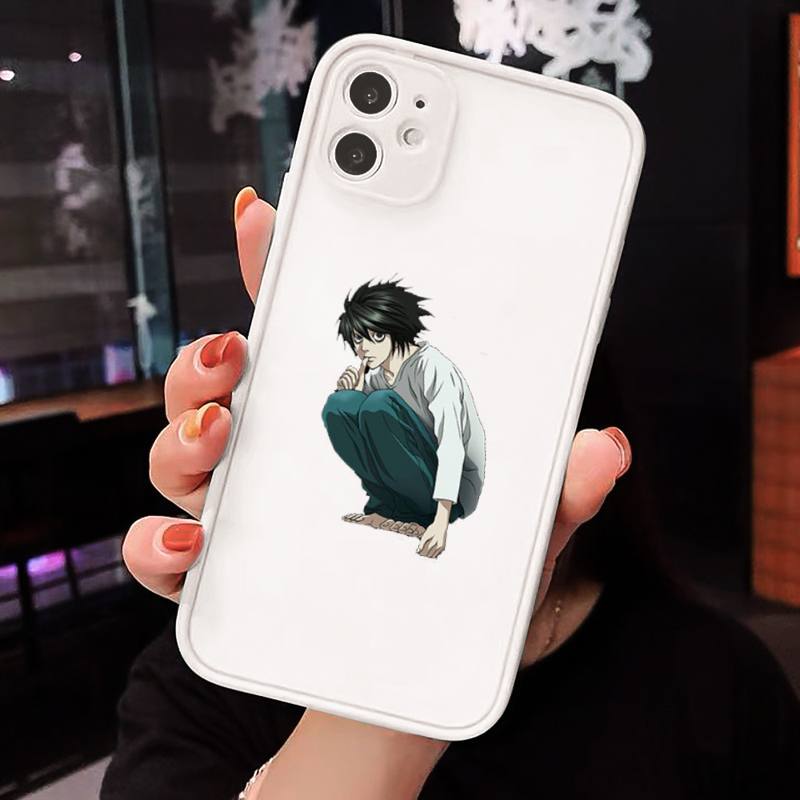 Anime DN Death Note Cartoon anime Phone Cases Matte Transparent for iPhone 7 8 11 12 s mini pro X XS XR MAX Plus cover funda shell