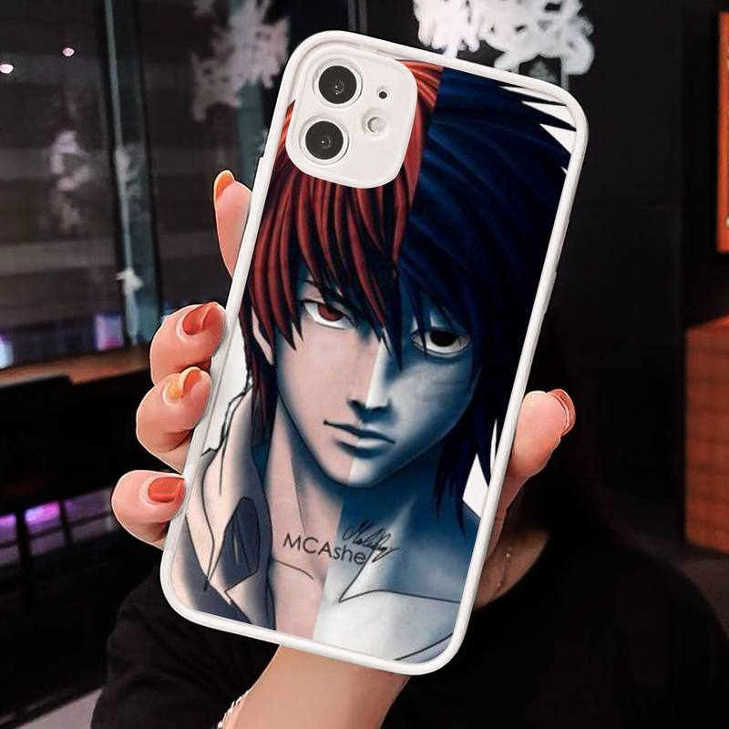 Anime DN Death Note Cartoon anime Phone Cases Matte Transparent for iPhone 7 8 11 12 s mini pro X XS XR MAX Plus cover funda shell