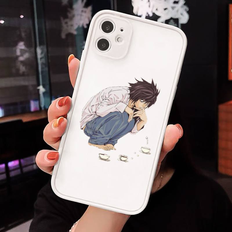Anime DN Death Note Cartoon anime Phone Cases Matte Transparent for iPhone 7 8 11 12 s mini pro X XS XR MAX Plus cover funda shell