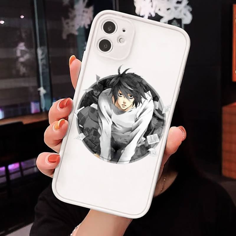 Anime DN Death Note Cartoon anime Phone Cases Matte Transparent for iPhone 7 8 11 12 s mini pro X XS XR MAX Plus cover funda shell