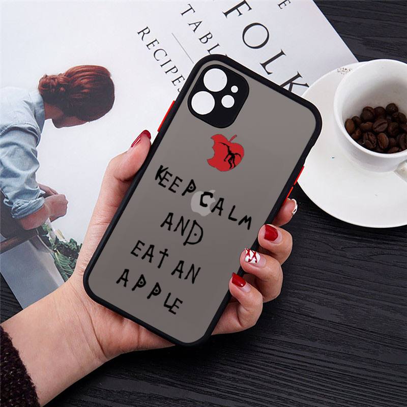 Manga Anime DN Death Note Ryuk Phone Cases Transparent Matte for iPhone 7 8 11 12 s mini pro X XS XR MAX Plus cover funda shell