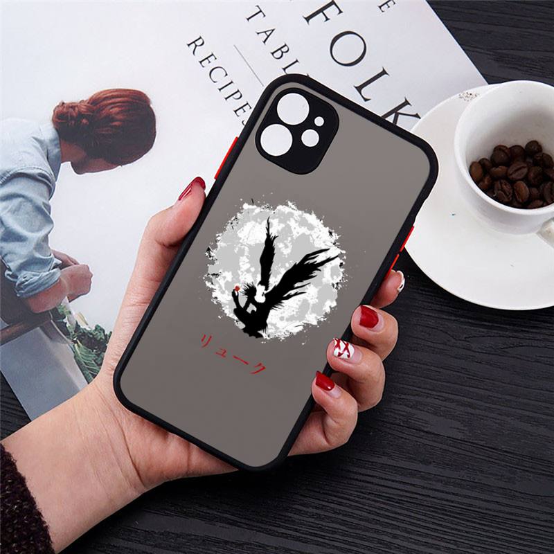 Manga Anime DN Death Note Ryuk Phone Cases Transparent Matte for iPhone 7 8 11 12 s mini pro X XS XR MAX Plus cover funda shell