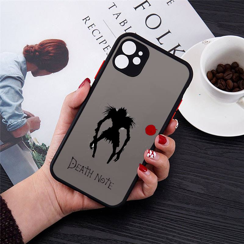 Manga Anime DN Death Note Ryuk Phone Cases Transparent Matte for iPhone 7 8 11 12 s mini pro X XS XR MAX Plus cover funda shell