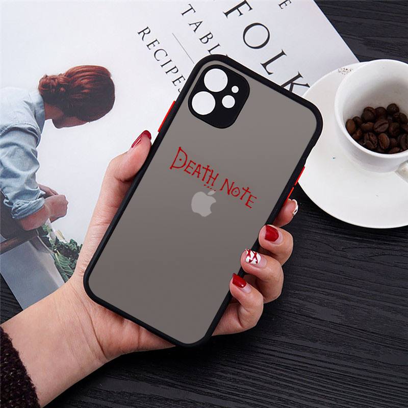 Manga Anime DN Death Note Ryuk Phone Cases Transparent Matte for iPhone 7 8 11 12 s mini pro X XS XR MAX Plus cover funda shell