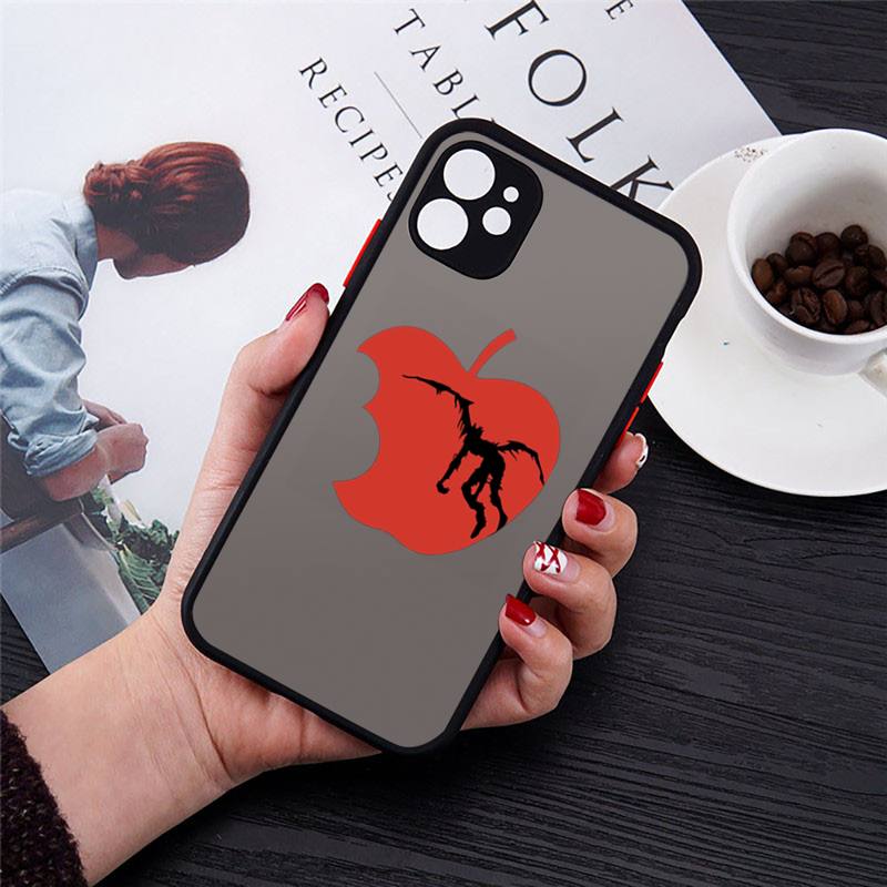 Manga Anime DN Death Note Ryuk Phone Cases Transparent Matte for iPhone 7 8 11 12 s mini pro X XS XR MAX Plus cover funda shell