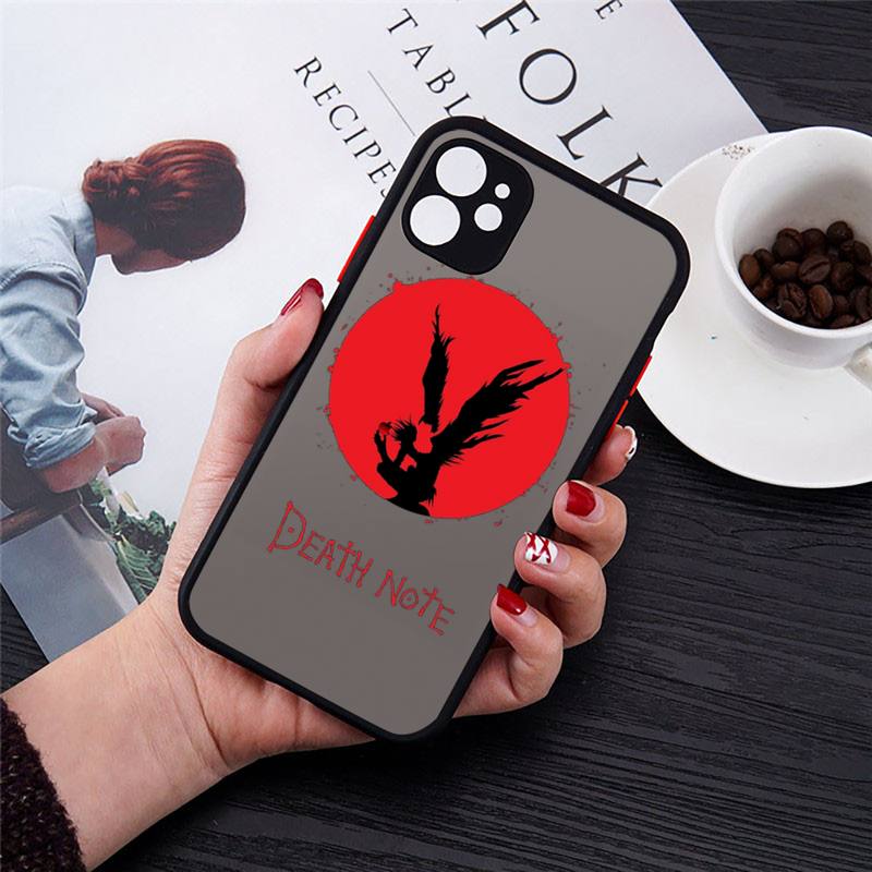 Manga Anime DN Death Note Ryuk Phone Cases Transparent Matte for iPhone 7 8 11 12 s mini pro X XS XR MAX Plus cover funda shell