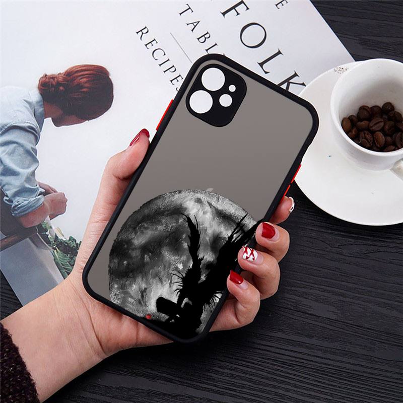 Manga Anime DN Death Note Ryuk Phone Cases Transparent Matte for iPhone 7 8 11 12 s mini pro X XS XR MAX Plus cover funda shell