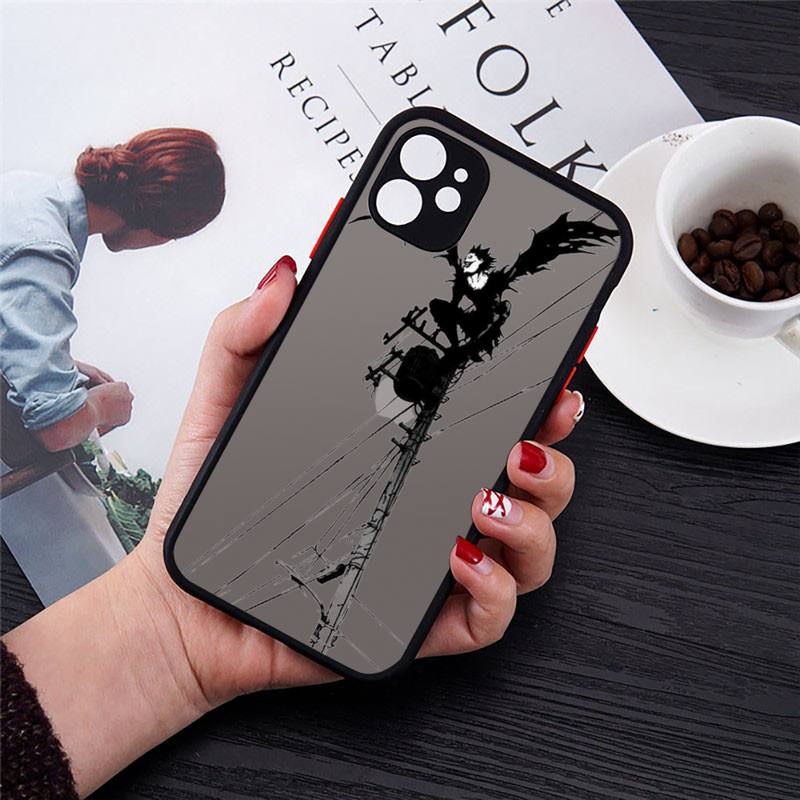 Manga Anime DN Death Note Ryuk Phone Cases Transparent Matte for iPhone 7 8 11 12 s mini pro X XS XR MAX Plus cover funda shell