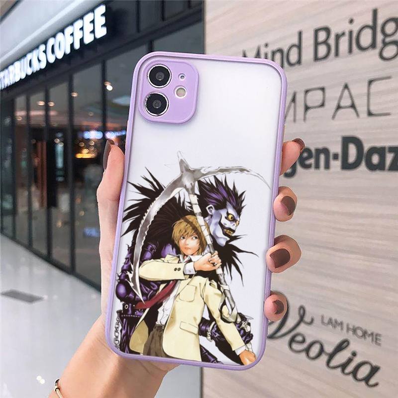 Anime DN Death Note Ryuk kira Phone Case Matte transparent For Purple iPhone 12 Mini 11 Pro XR XS Max 7 8 Plus X Back Cover Anime DN Death Note Ryuk kira Phone Case Matte transparent For Purple iPhone 12 Mini 11 Pro XR XS Max 7 8 Plus X Back Cover