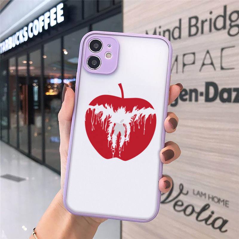 Anime DN Death Note Ryuk kira Phone Case Matte transparent For Purple iPhone 12 Mini 11 Pro XR XS Max 7 8 Plus X Back Cover Anime DN Death Note Ryuk kira Phone Case Matte transparent For Purple iPhone 12 Mini 11 Pro XR XS Max 7 8 Plus X Back Cover