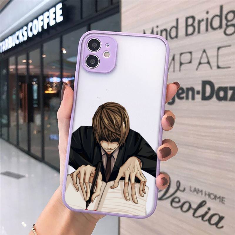 Anime DN Death Note Ryuk kira Phone Case Matte transparent For Purple iPhone 12 Mini 11 Pro XR XS Max 7 8 Plus X Back Cover Anime DN Death Note Ryuk kira Phone Case Matte transparent For Purple iPhone 12 Mini 11 Pro XR XS Max 7 8 Plus X Back Cover