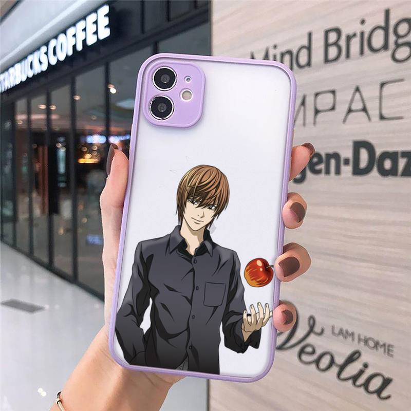 Anime DN Death Note Ryuk kira Phone Case Matte transparent For Purple iPhone 12 Mini 11 Pro XR XS Max 7 8 Plus X Back Cover Anime DN Death Note Ryuk kira Phone Case Matte transparent For Purple iPhone 12 Mini 11 Pro XR XS Max 7 8 Plus X Back Cover