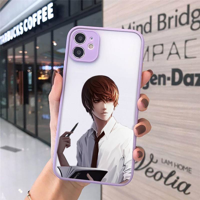 Anime DN Death Note Ryuk kira Phone Case Matte transparent For Purple iPhone 12 Mini 11 Pro XR XS Max 7 8 Plus X Back Cover Anime DN Death Note Ryuk kira Phone Case Matte transparent For Purple iPhone 12 Mini 11 Pro XR XS Max 7 8 Plus X Back Cover