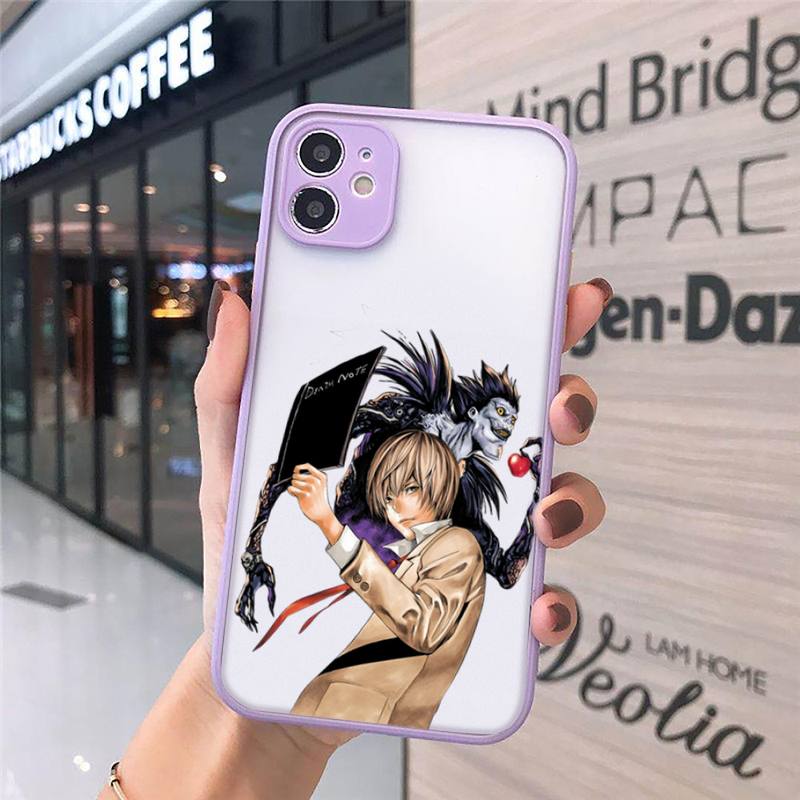 Anime DN Death Note Ryuk kira Phone Case Matte transparent For Purple iPhone 12 Mini 11 Pro XR XS Max 7 8 Plus X Back Cover Anime DN Death Note Ryuk kira Phone Case Matte transparent For Purple iPhone 12 Mini 11 Pro XR XS Max 7 8 Plus X Back Cover