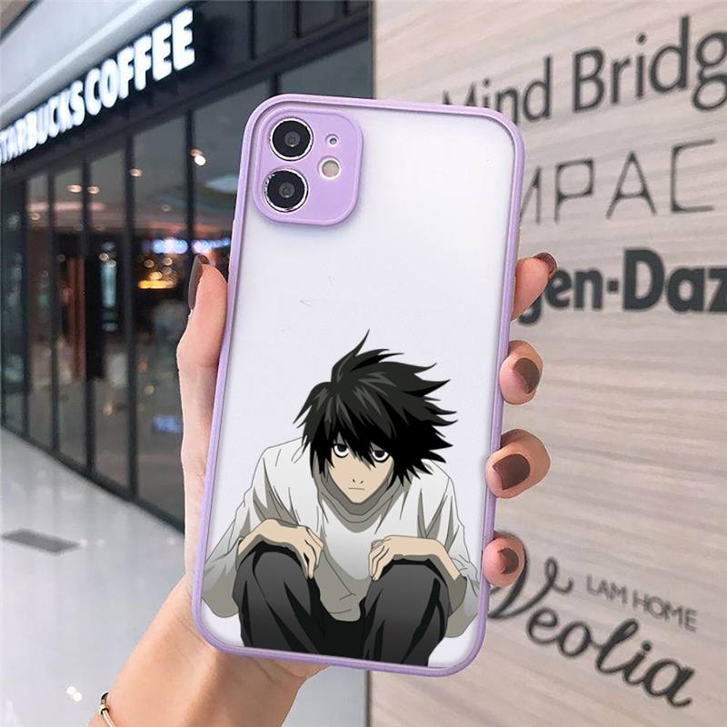 Anime DN Death Note Ryuk kira Phone Case Matte transparent For Purple iPhone 12 Mini 11 Pro XR XS Max 7 8 Plus X Back Cover Anime DN Death Note Ryuk kira Phone Case Matte transparent For Purple iPhone 12 Mini 11 Pro XR XS Max 7 8 Plus X Back Cover