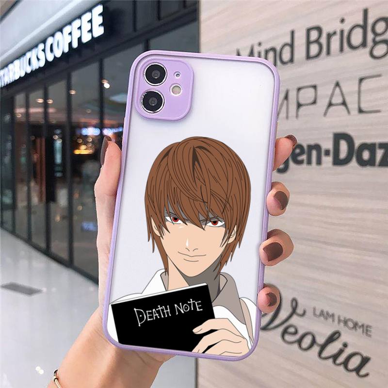 Anime DN Death Note Ryuk kira Phone Case Matte transparent For Purple iPhone 12 Mini 11 Pro XR XS Max 7 8 Plus X Back Cover Anime DN Death Note Ryuk kira Phone Case Matte transparent For Purple iPhone 12 Mini 11 Pro XR XS Max 7 8 Plus X Back Cover